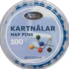 Kartnålar Actual Runda Blå, 4 mm huvud, 20 mm nål, 100 st