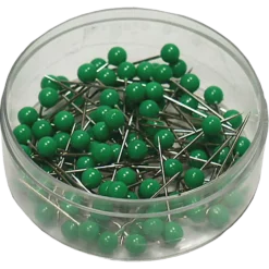 Kartnålar Actual Runda Grön, 4 mm huvud, 20 mm stift, 100 st