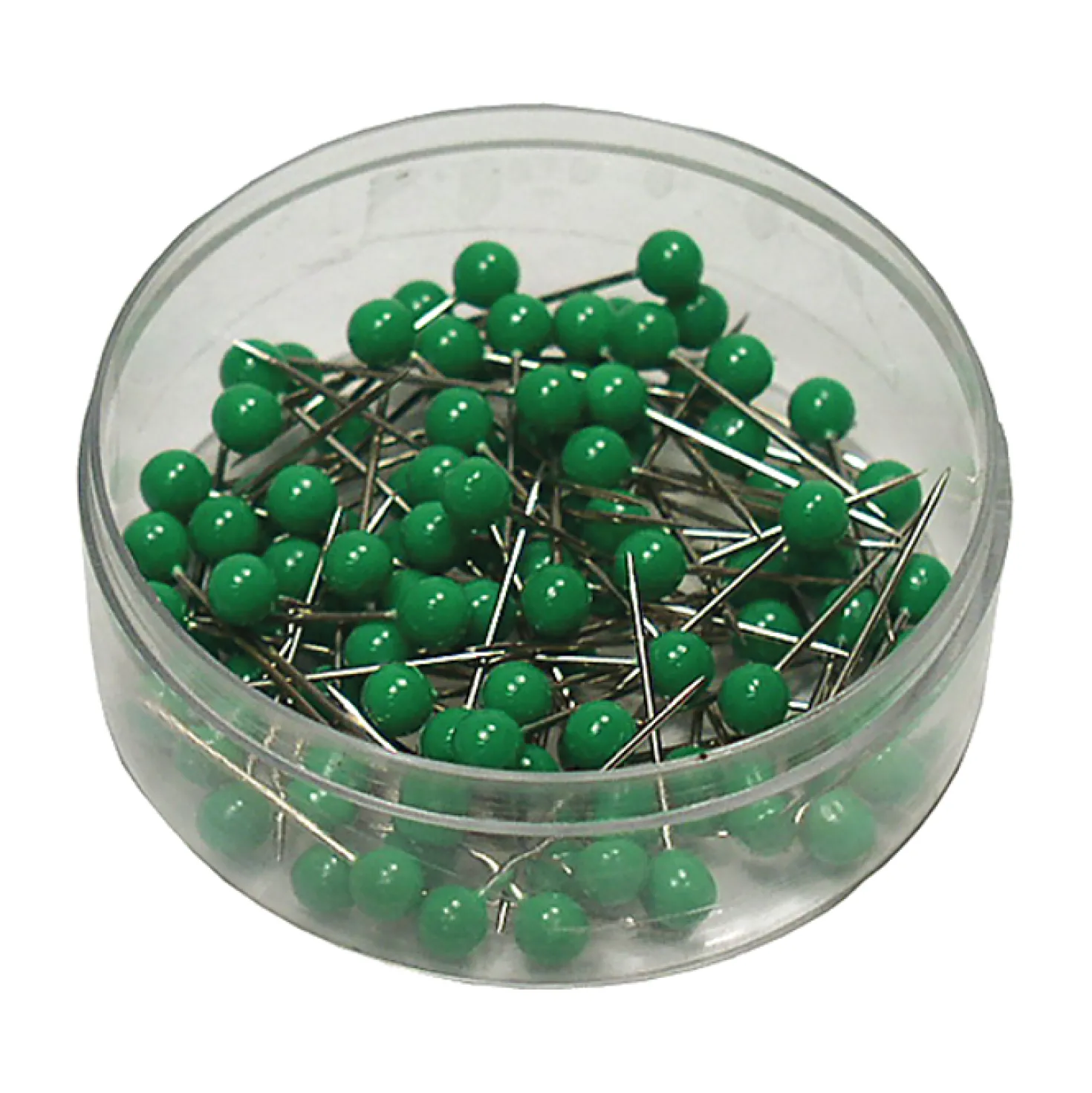 Kartnålar Actual Runda Grön, 4 mm huvud, 20 mm stift, 100 st