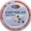 Kartnålar Actual Runda, röd, 100 st