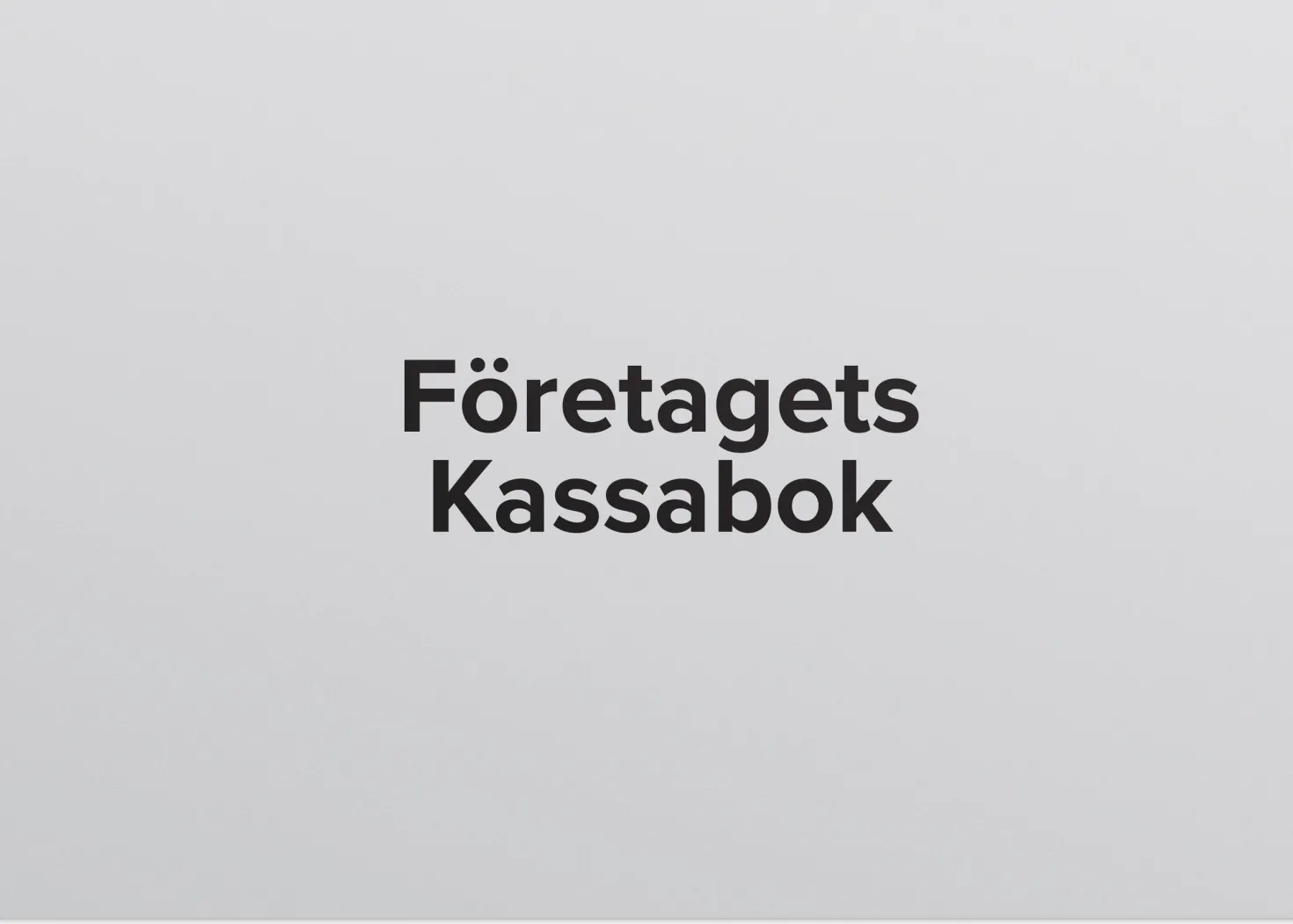 Kassabok Burde Företagets A4L, häftad, 64 sidor, 30 uppslag
