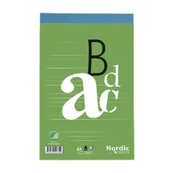 Klammerblock Nordic Office Bantex A6 linjerat, 100 ark, 5-pack