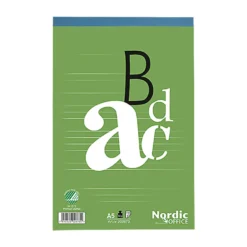Klammerblock Nordic Office Bantex A5 linjerat, 100 blad, 5-pack