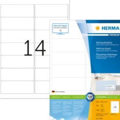 Klisteretiketter Herma Premium 99,1x38,1 mm, 1400 st