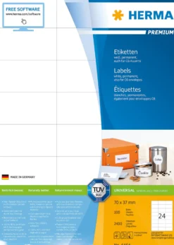 Klisteretiketter Herma Premium 4464, 70x37mm, 2400 st