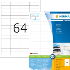 Klisteretiketter Herma Premium 4271, 48,5x16,9 mm, 6400 st
