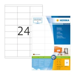 Klisteretiketter Herma Premium 4429, 70x35 mm, vit, 2400 st