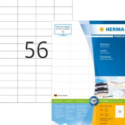 Klisteretiketter Herma Premium, 52,5 x 21,2 mm, 5600 st