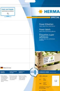 Klisteretiketter Herma Special Power, 105x48mm, 300 st