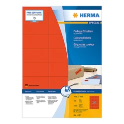 Klisteretiketter Herma Special röd, 70x37mm, 2400 st