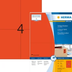 Klisteretiketter Herma Special, röd, 105 x 148 mm, 400 st