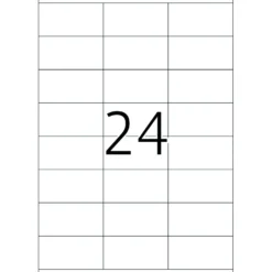 Klisteretiketter TopStick Standard, 70x36 mm, vit, 2400 st