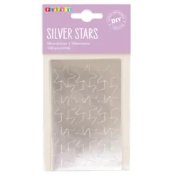 Klistermärken Playbox Silverstjärnor, 25 mm, 108-pack