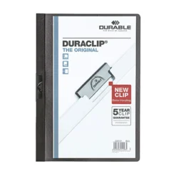Klämmapp Durable Duraclip A4, 60 ark, svart