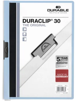 Klämmapp DURABLE DURACLIP 30, transparent framsida, A4