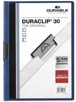 Klämmapp Durable DURACLIP 30, transparent framsida