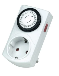 Klockströmbrytare Gelia, IP44, 16 A, vit