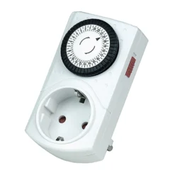 Klockströmbrytare Gelia, IP44, 16 A, vit