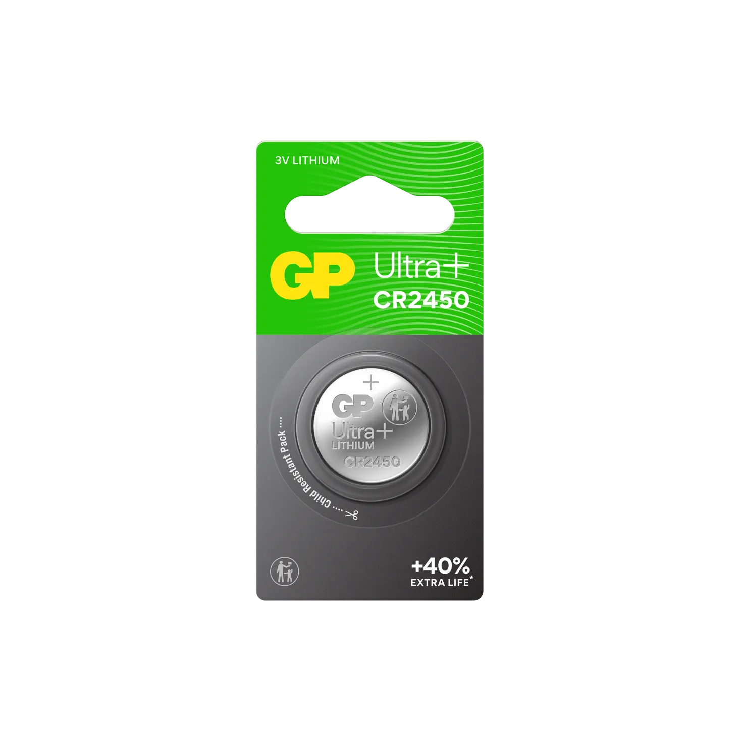 Knappcellsbatteri GP Lithium CR2450, 3V, 610 mAh