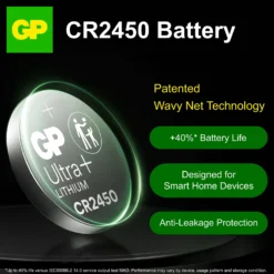 Knappcellsbatteri GP Lithium CR2450, 3V, 610 mAh