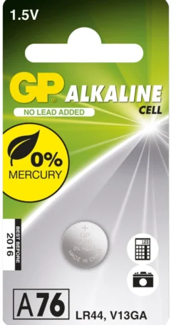 Knappcellsbatteri GP LR44/A76 Alkaliskt, 1,5 V