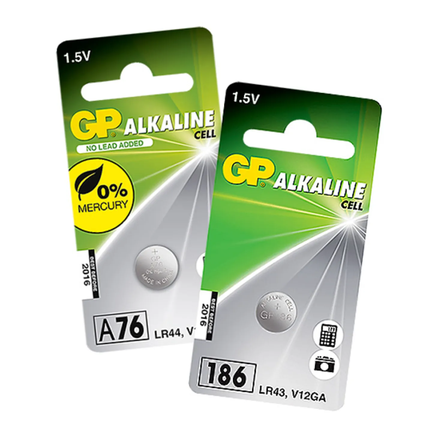 Knappcellsbatteri GP LR43/186 Alkalisk, 1,5 V