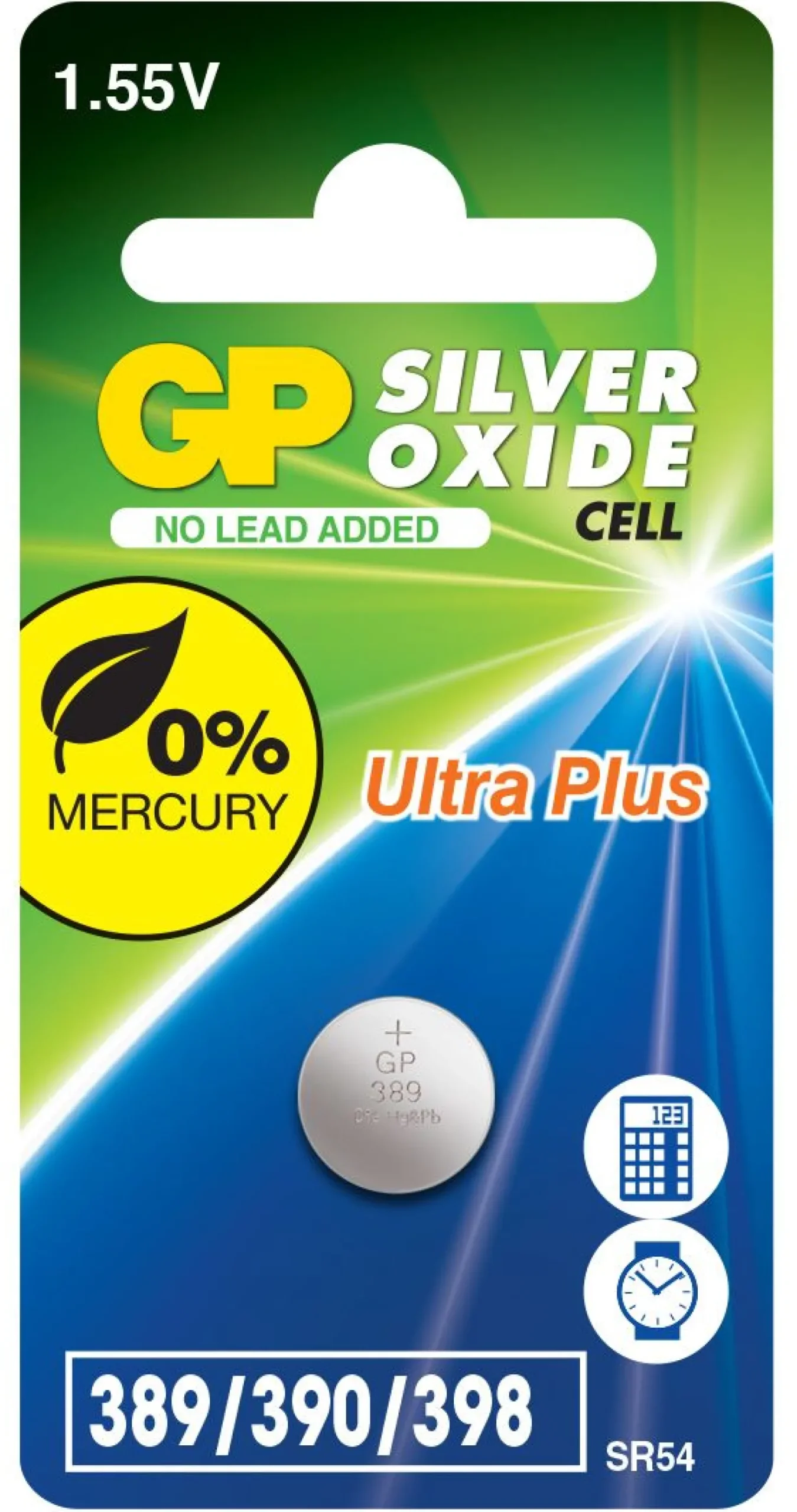 Knappcellsbatteri GP Ultra Plus SR54, silveroxid, 1,55V