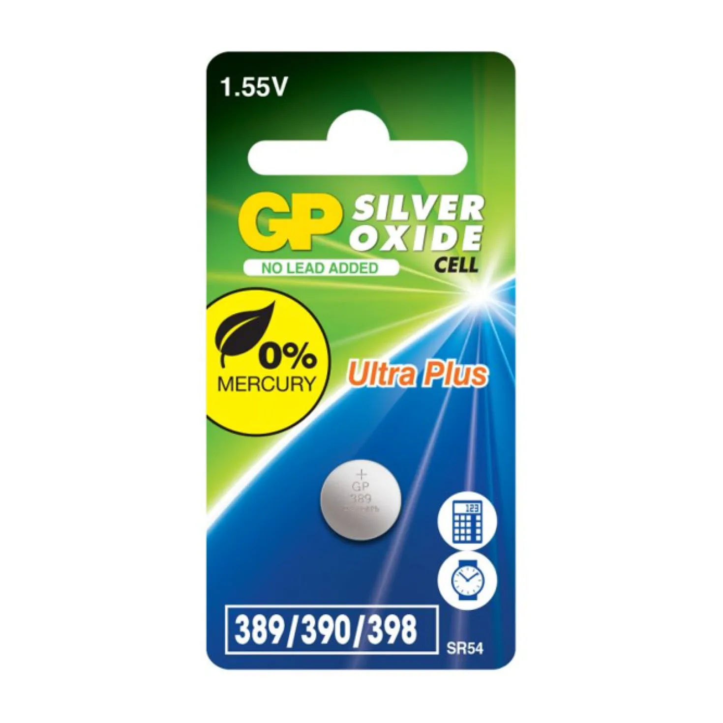 Knappcellsbatteri GP Ultra Plus SR54, silveroxid, 1,55V