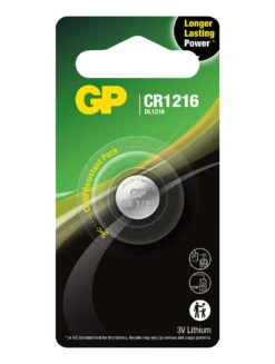 Knappcellsbatteri Lithium CR1216, 3V