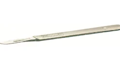 Knivskaft Bngers Paragon 3, skalpellblad 10-15, silver