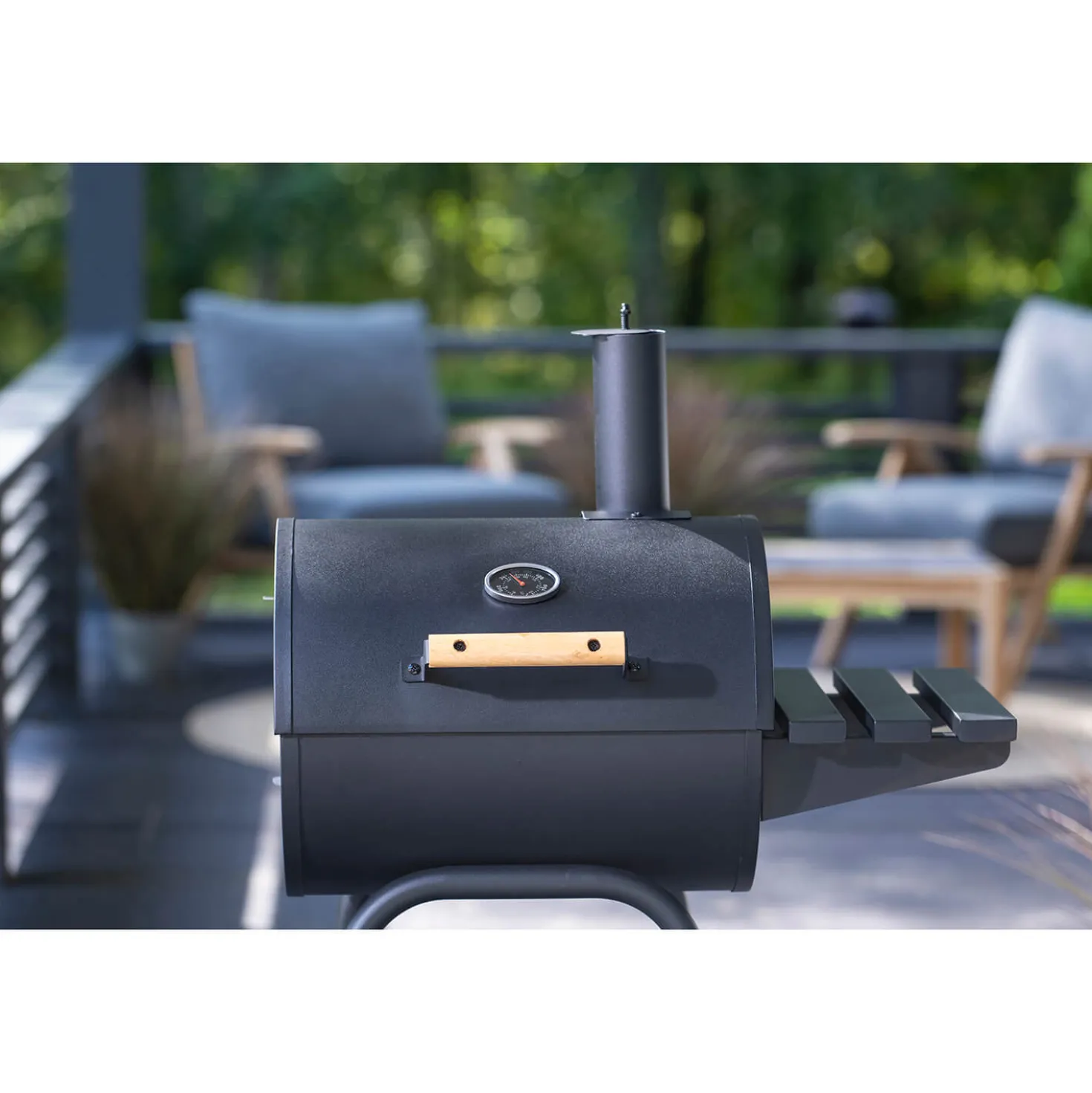 Kolgrill MUSTANG Barrel Kilgore, 40,5x40 cm, termometer
