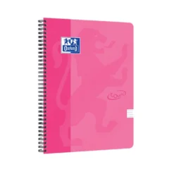 Kollegieblock Oxford Touch A4+ Rutat, rosa, 140 sidor