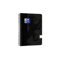 Kollegieblock Oxford Touch A5+ rutat, 90 g/m², 70 ark, svart