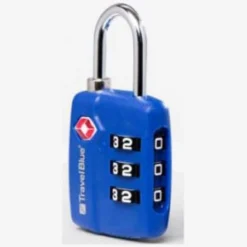 Kombinationslås Travelblue TSA 3 Dial, tresiffrigt, svart röd blå