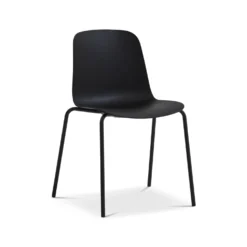Konferensstol Lotus Loriini Skalstol, svart, hjul, återvunnen plast