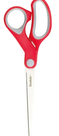 Kontorssax Scotch Comfort, rostfritt stål, 18 cm, röd