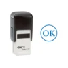 Kontrollstämpel Unistamp OK Blå, självfärgande, 13 mm