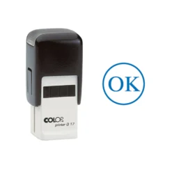 Kontrollstämpel Unistamp OK Blå, självfärgande, 13 mm