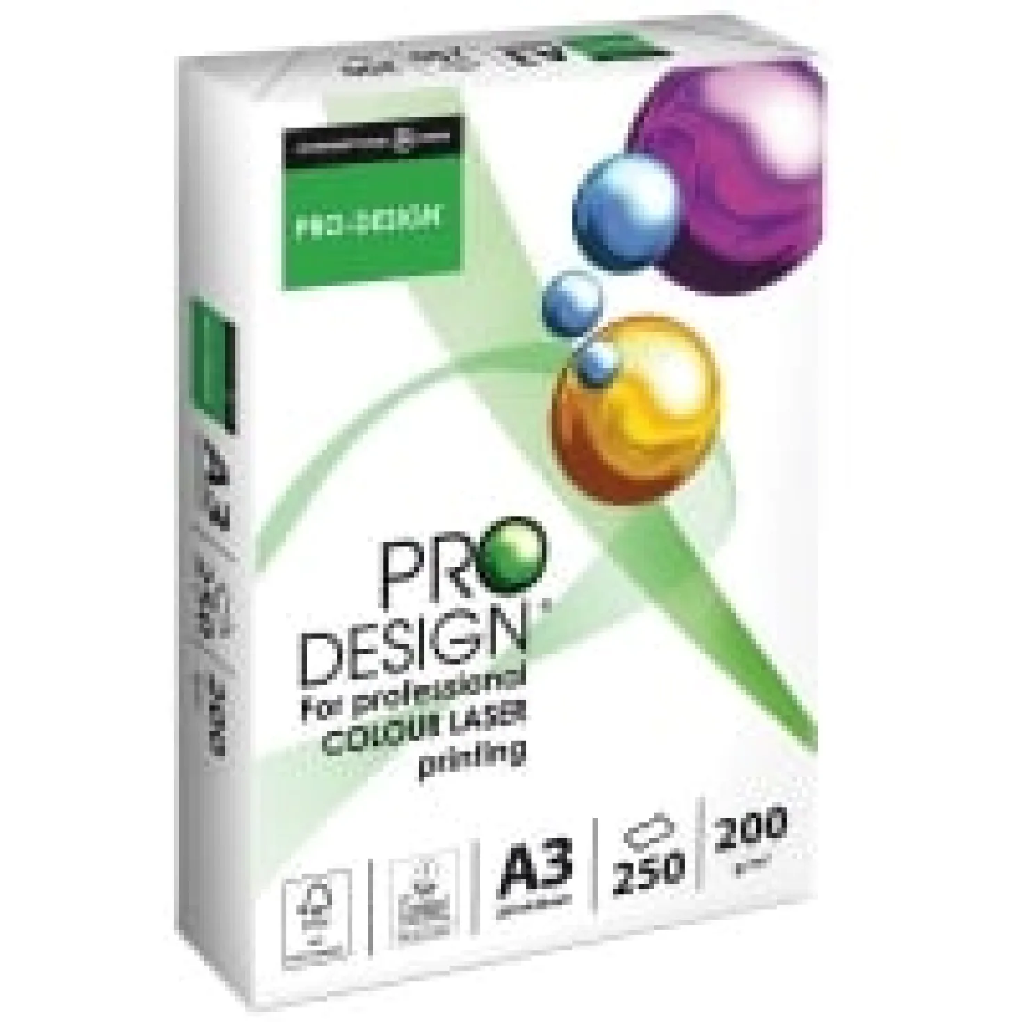 Kopieringspapper Pro Design A3 200g, vit, 250 ark