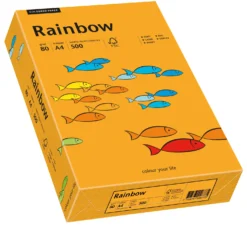 Kopieringspapper Rainbow A4 80g Orange, 500 ark