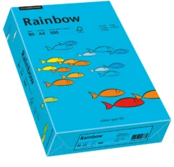 Kopieringspapper Rainbow A4 80g, blå, 500 ark