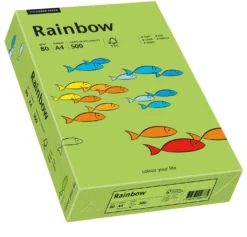 Kopieringspapper Rainbow A4 80g Grön, träfritt, 500 ark