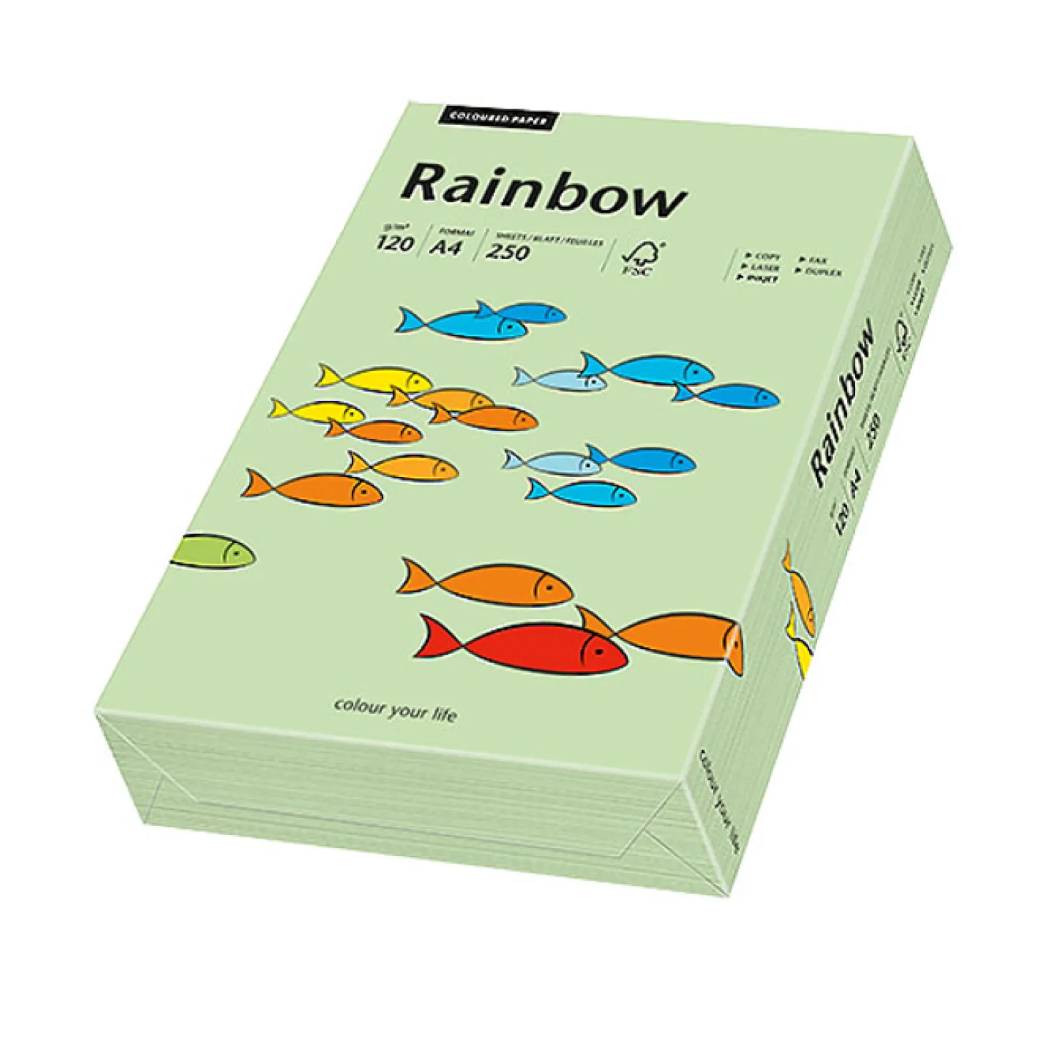 Kopieringspapper Rainbow A4 120g mellangrön, 250 ark