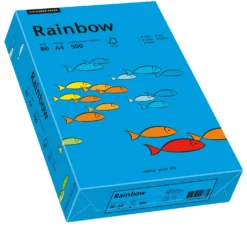 Kopieringspapper Rainbow A4 80g Intensivblå, 500 ark/fp