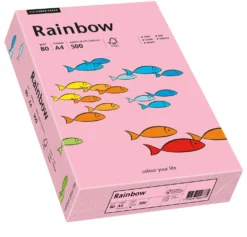 Kopieringspapper Rainbow A4 80g rosa, träfritt, 500 ark