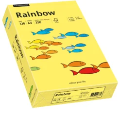 Kopieringspapper Rainbow A4 120g gul, matt, 250 ark