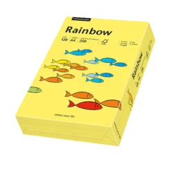 Kopieringspapper Rainbow A4 120g gul, matt, 250 ark