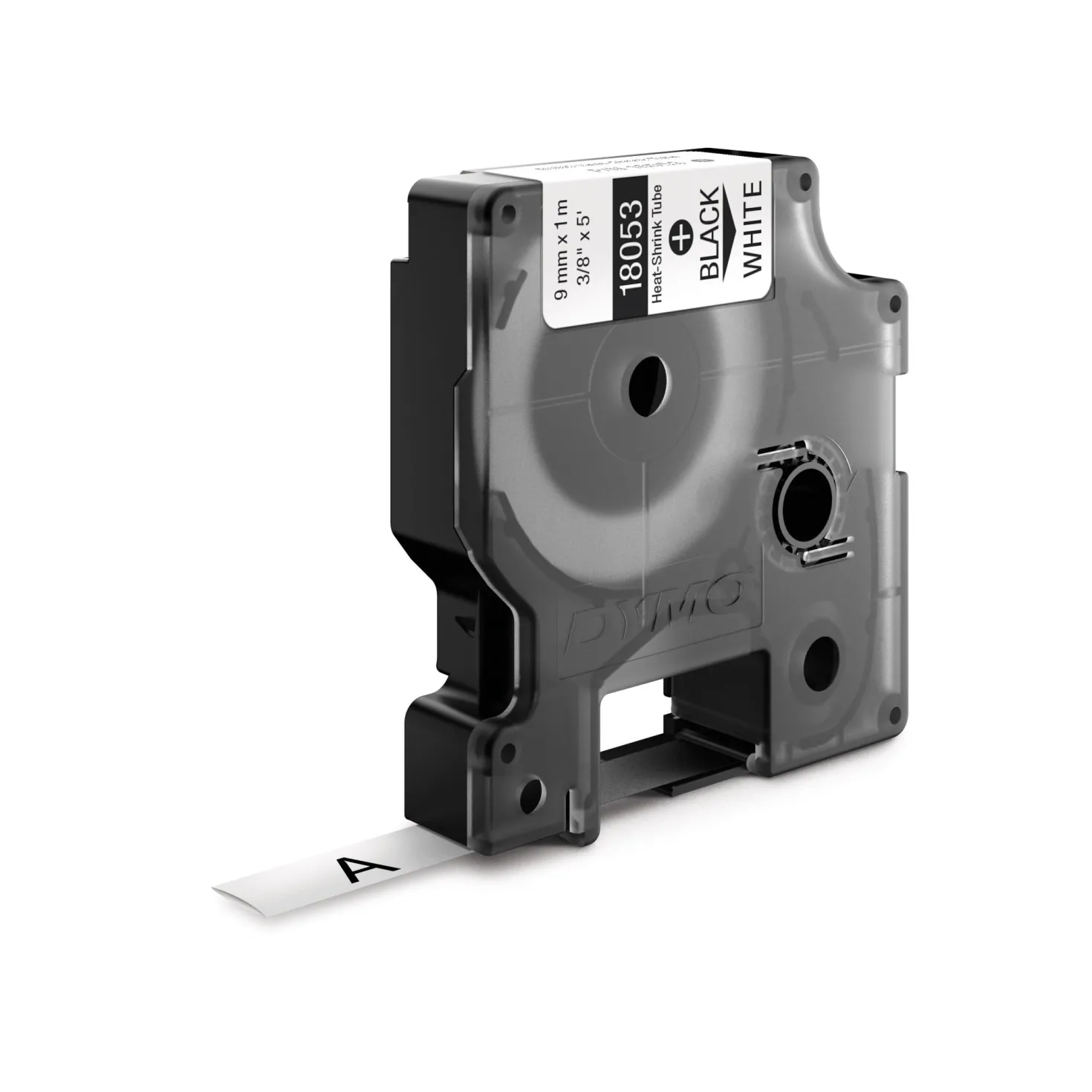 Krympslang Dymo M1400, 9mm, svart på vit