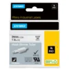 Krympslang Dymo Rhino, 24 mm, svart på vit, 3:1
