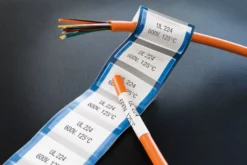Krympslang Dymo XTL 500, 24x34 mm, svart/vit, 60 st
